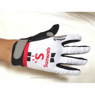 2020 Sunweb Full Finger Gloves White