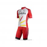 2021 Cycling Jersey Cofidis Red White Short Sleeve And Bib Short