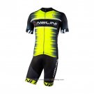 2021 Cycling Jersey Nalini Yellow Short Sleeve And Bib Short