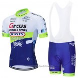 2021 Cycling Jersey Wanty-Gobert Cycling Team Blue White Yellow Short Sleeve And Bib Short
