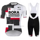 2022 Cycling Jersey Bora-Hansgrone Black White Short Sleeve and Bib Short