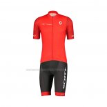 2022 Cycling Jersey Scott Red Short Sleeve and Bib Short