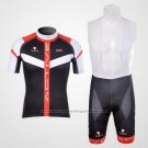 2012 Cycling Jersey Nalini Black and Red Short Sleeve and Bib Short