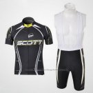 2012 Cycling Jersey Scott Black and White Short Sleeve and Bib Short