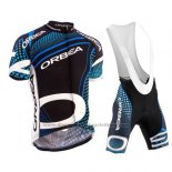 2015 Cycling Jersey Orbea Black and Blue Short Sleeve and Bib Short