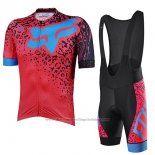 2017 Cycling Jersey Fox Ascent Comp Red Short Sleeve and Bib Short