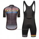 2017 Cycling Jersey Look Aero Carrera Black and Yellow Short Sleeve and Bib Short