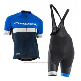 2017 Cycling Jersey Women Orbea Black and Blue Short Sleeve and Bib Short