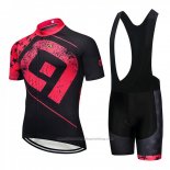 2018 Cycling Jersey ALE Black and Pink Short Sleeve and Bib Short