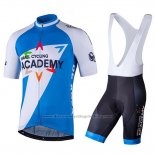 2018 Cycling Jersey Israel Cycling Academy White and Blue Short Sleeve and Bib Short