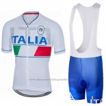 2018 Cycling Jersey Italy White Short Sleeve and Bib Short