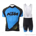 2018 Cycling Jersey Ktm Blue Black Short Sleeve and Bib Short