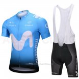 2018 Cycling Jersey Movistar Blue Short Sleeve and Bib Short