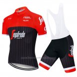2020 Cycling Jersey Segafredo Zanetti Red Black Short Sleeve and Bib Short
