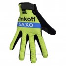 2020 Tinkoff Saxo Full Finger Gloves Green Black