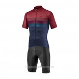 2021 Cycling Jersey Giant Dark Red Blue Short Sleeve And Bib Short