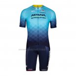 2022 Cycling Jersey Astana Blue Short Sleeve and Bib Short