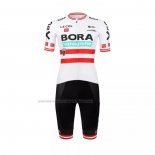 2022 Cycling Jersey Bora-Hansgrone Red White Short Sleeve and Bib Short
