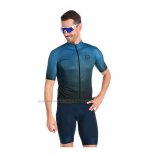 2022 Cycling Jersey Gore Black Blue Short Sleeve and Bib Short