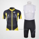 2011 Cycling Jersey Pearl Izumi Black and Yellow Short Sleeve and Bib Short