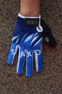 2012 Saxo Bank Full Finger Gloves Cycling Blue