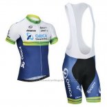 2014 Cycling Jersey Orica GreenEDGE White and Blue Short Sleeve and Bib Short