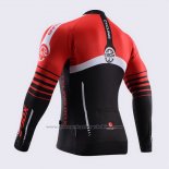 2015 Cycling Jersey Fox Cyclingbox Black and Red Long Sleeve and Bib Tight
