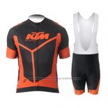 2015 Cycling Jersey Ktm Orange and Black Short Sleeve and Bib Short