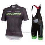 2016 Cycling Jersey Cannondale Black Short Sleeve and Bib Short
