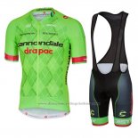 2016 Cycling Jersey Cannondale Drapac Green and Black Short Sleeve and Bib Short