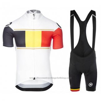 2017 Cycling Jersey Assos Champion Belgium Short Sleeve and Bib Short