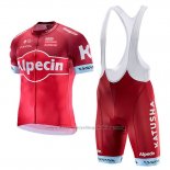 2017 Cycling Jersey Katusha Alpecin Red Short Sleeve and Bib Short