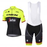 2017 Cycling Jersey Trek Segafredo Green and Black Short Sleeve and Bib Short