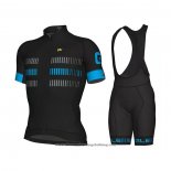 2021 Cycling Jersey ALE Blue Gray Short Sleeve And Bib Short