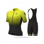 2021 Cycling Jersey ALE Yellow Short Sleeve And Bib Short(6)
