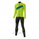 2021 Cycling Jersey Loffler Green Long Sleeve And Bib Tight QXF21-0046