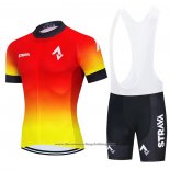 2021 Cycling Jersey Shimano Red Yellow Short Sleeve And Bib Short