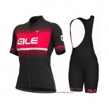 2021 Cycling Jersey Women ALE Red Short Sleeve And Bib Short