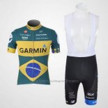 2011 Cycling Jersey Garmin Champion Brazil Short Sleeve and Bib Short