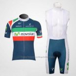 2012 Cycling Jersey Movistar Champion Italy Short Sleeve and Bib Short