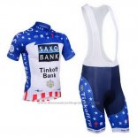 2013 Cycling Jersey Tinkoff Saxo Bank Champion The United States Short Sleeve and Bib Short