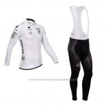 2014 Cycling Jersey Tour de France White Long Sleeve and Bib Tight