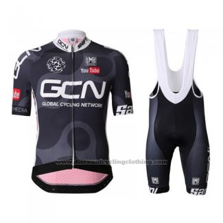 2016 Cycling Jersey GCN Black and Red Short Sleeve and Bib Short