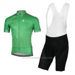 2017 Cycling Jersey Abu Dhabi Tour Green Short Sleeve and Bib Short