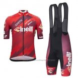 2018 Cycling Jersey Cinelli Dark Red Short Sleeve and Bib Short