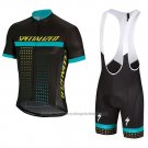 2018 Cycling Jersey Specialized Black Blue Short Sleeve And Bib Short