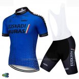 2019 Cycling Jersey Euskadi Murias Blue Short Sleeve and Bib Short