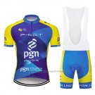 2019 Cycling Jersey PGN Blue Bright Yellow Short Sleeve and Bib Short
