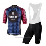 2020 Cycling Jersey Bianchi Black Blue Red Short Sleeve And Bib Short