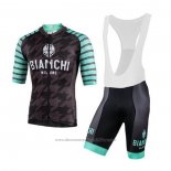 2020 Cycling Jersey Bianchi Black Green White Short Sleeve And Bib Short